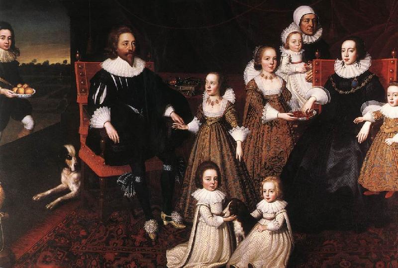 JOHNSON, Cornelius Sir Thomas Lucy and his Family sg oil painting image